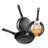 Kép 3/3 - Inoxibar Absolut Black Range rozsdamentes serpenyő 28 cm, tapadásmentes bevonattal