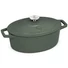 Kép 1/2 - Berlinger Haus Matte Green Collection öntöttvas ovális sütőedény zománc bevonattal, fedővel, 30 cm
