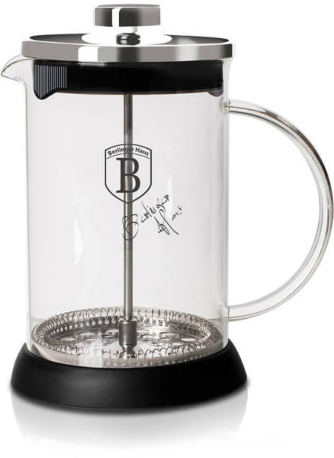 Berlinger Haus Black Silver dugattyús kávé- és teafőző, 350 ml
